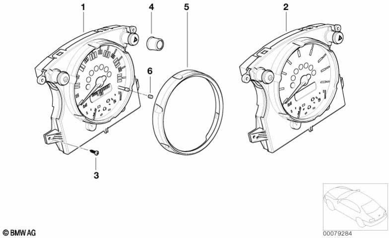 BMW純正タコメーターインストルメンボードKM/H（62109126990）| 62109126990