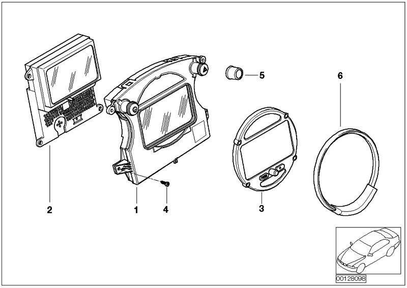 BMW純正楽器のコンビネーションナビゲーションミニ（62109126994）| 62109126994