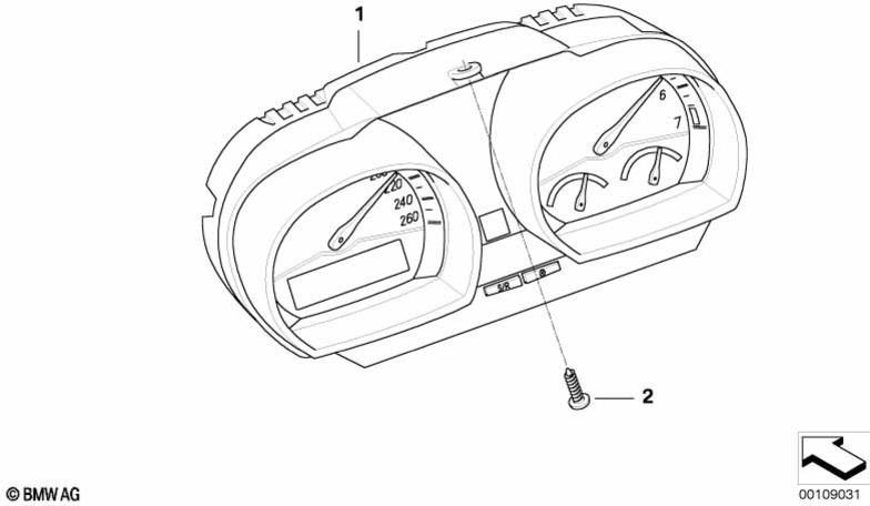 bmw本物の楽器の組み合わせ非無視されたmph（62109168177）| 62109168177
