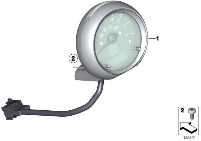 BMW本物のTachewife Mini（62109325810）| 62109325810