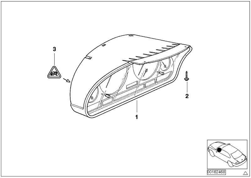 BMW純正楽器の組み合わせcm/h 3シリーズ（62116985653）| 62116985653