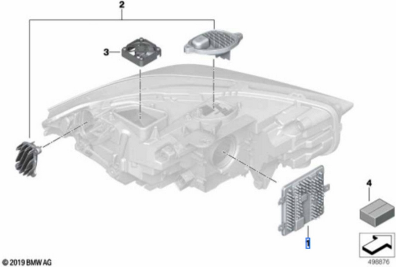 BMW純正コントロールユニットフロントライトエレクトロニクス（FLM 2）（63115A0FB0）| 63115A0FB0