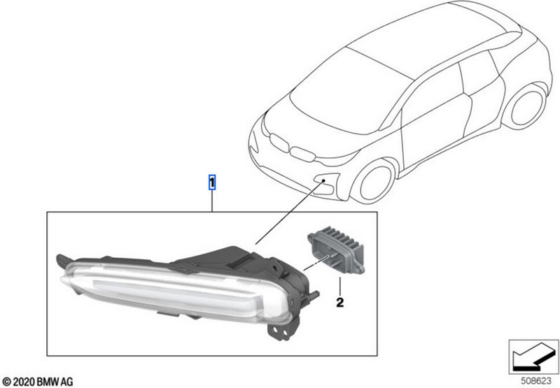 BMW本物のフラッシングライトLED右（63115A3DE38）| 63115A3DE38
