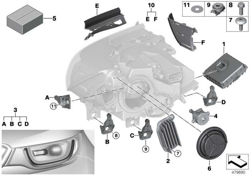 右側のBMW本物のLEDモジュール（63117396332）| 63117396332