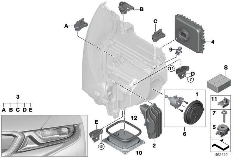 BMW本物のヒートシンク右（63117396336）| 63117396336