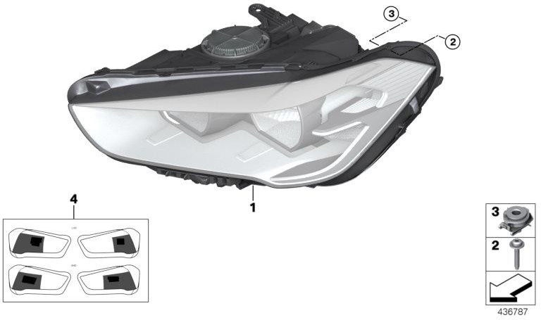 BMW本物のヘッドライトLEDリンク（63117428737）| 63117428737