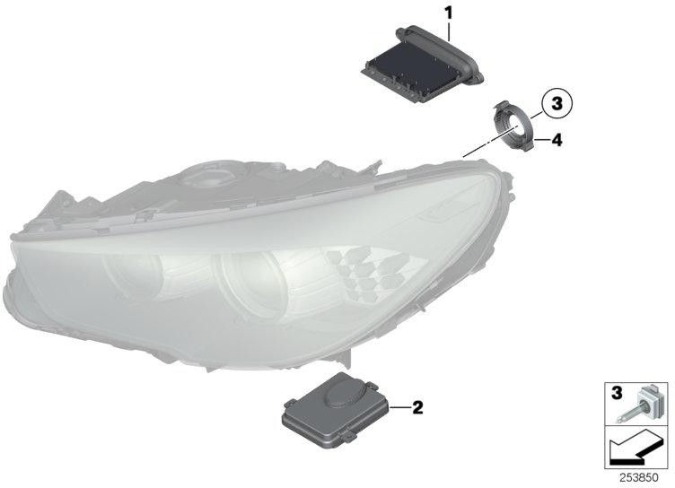 BMW純正ヘッドライトドライバーモジュールAHL-XENON LIGHT（63117440877）| 63117440877
