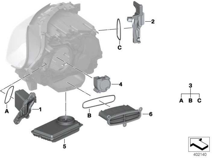 BMW純正ヘッドライトドライバーモジュールLED 5シリーズ（63117440878）| 63117440878