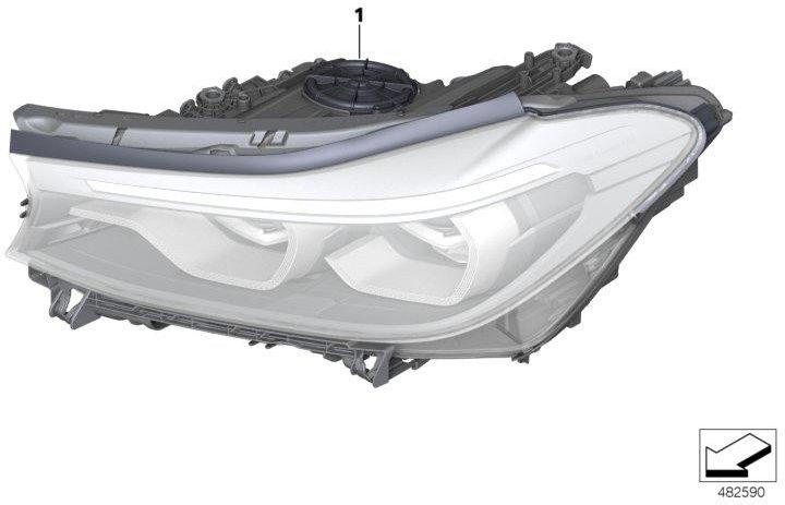 BMW本物のヘッドライトLED左（63117461873）| 63117461873