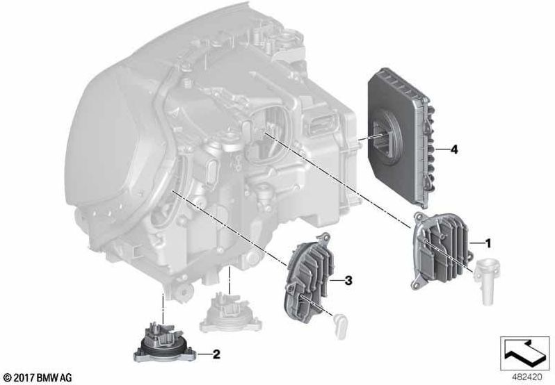 BMW本物のLEDモジュールブリンカー左（63117466109）| 63117466109