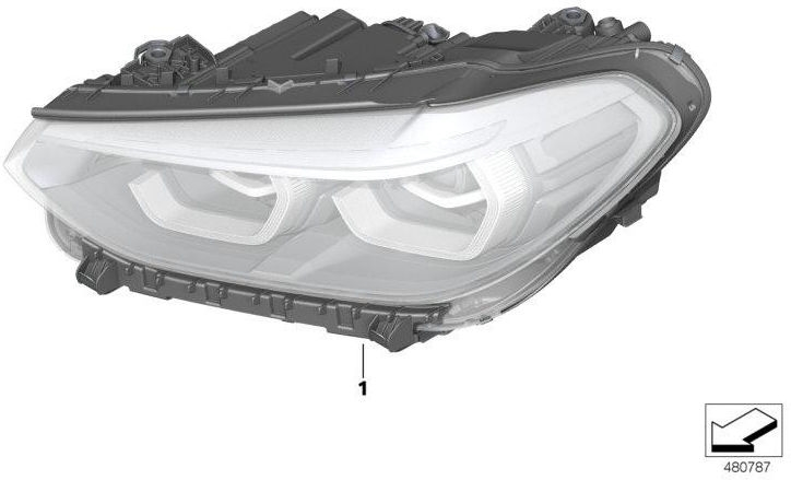 BMW本物のヘッドライトLED AHL High High Left Icon Light（63117466119）| 63117466119