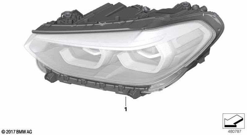 BMW本物のヘッドライトLED AHL High Light Icon Light LHD（63117466120）| 63117466120