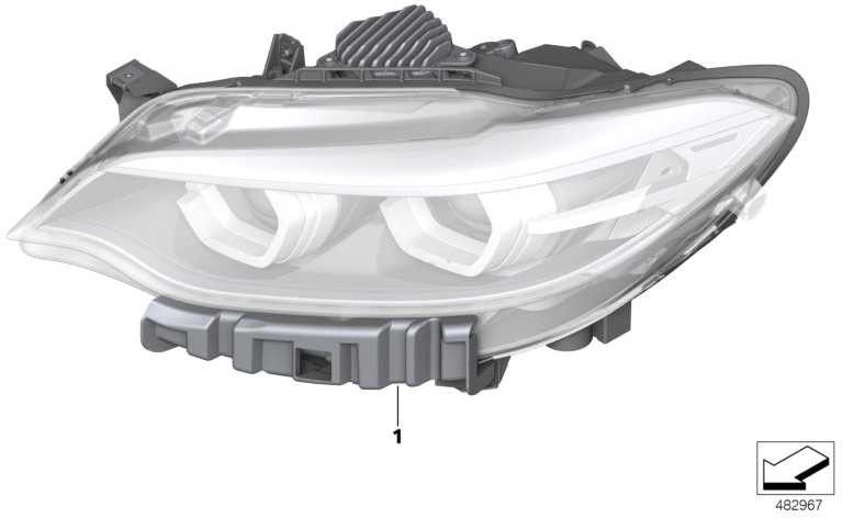 BMW本物のヘッドライトLED右（63117469778）| 63117469778