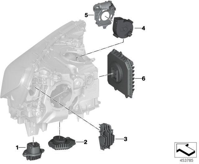BMW純正コントロールユニットフロントライトエレクトロニクス（63117472771）| 63117472771