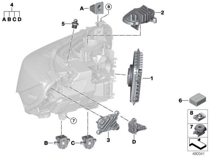 BMW純正LEDモジュール右3シリーズ（63117493230）| 63117493230