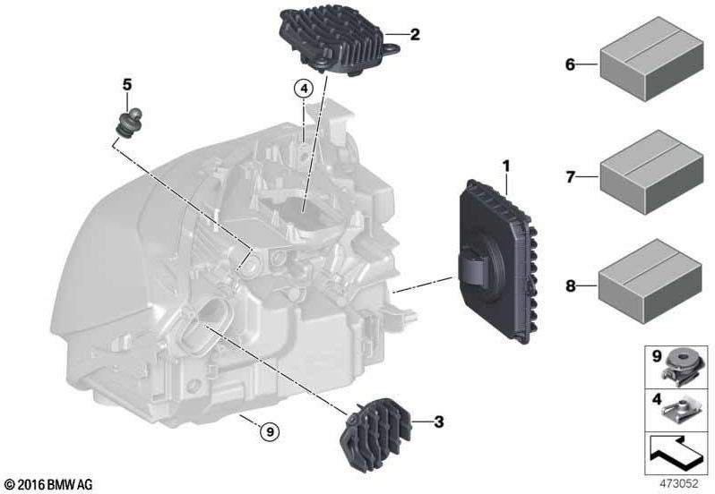 BMW本物のLEDモジュールブリンカー左（63117493239）| 63117493239