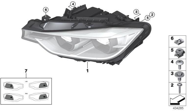 BMW本物のヘッドライトLEDリンクライン（63118492473）| 63118492473