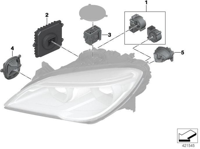 BMW純正コントロールユニットフロントライトエレクトロニクス（63118494839）| 63118494839