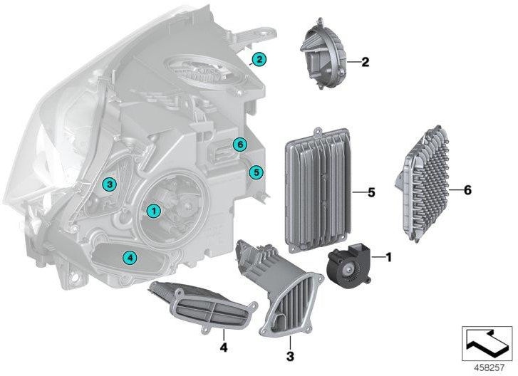 BMW純正コントロールユニットフロントライトエレクトロニクスFLE2（63118494844）| 63118494844