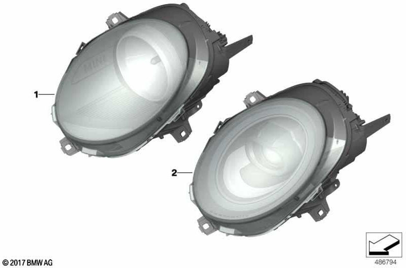 BMW本物のヘッドライトLEDリンクRHD（63118737595）| 63118737595