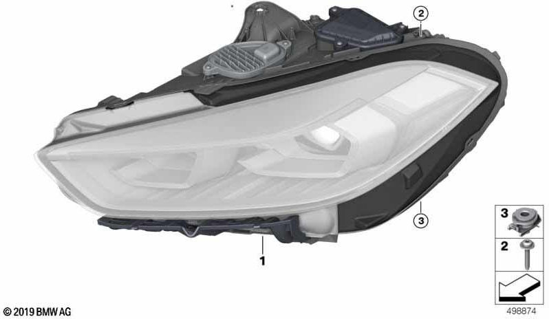 BMW本物のヘッドライトBi-LEDAHL右（63119448100）| 63119448100
