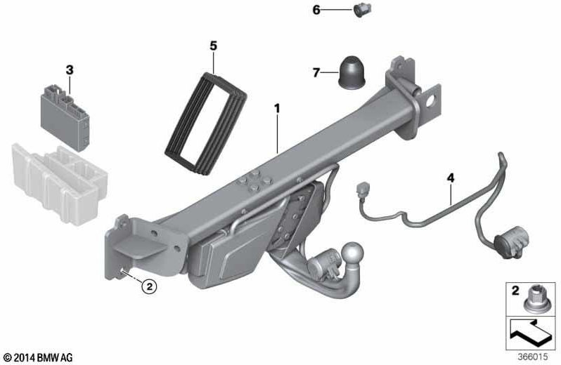 BMW本物のコントロールユニットトレーラーカップリングAAG-01（63119463372）| 63119463372