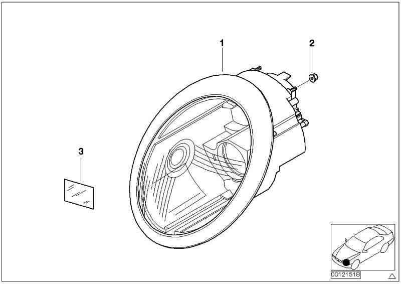 BMW純正ヘッドライト右のXenon Lights（63126933838）| 63126933838