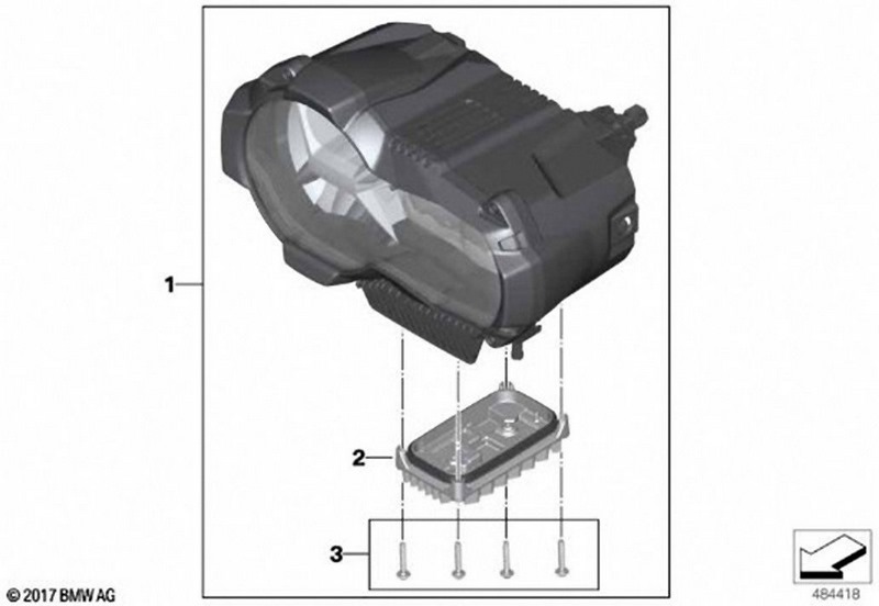 BMW本物のLEDヘッドライト（63128395632）| 63128395632