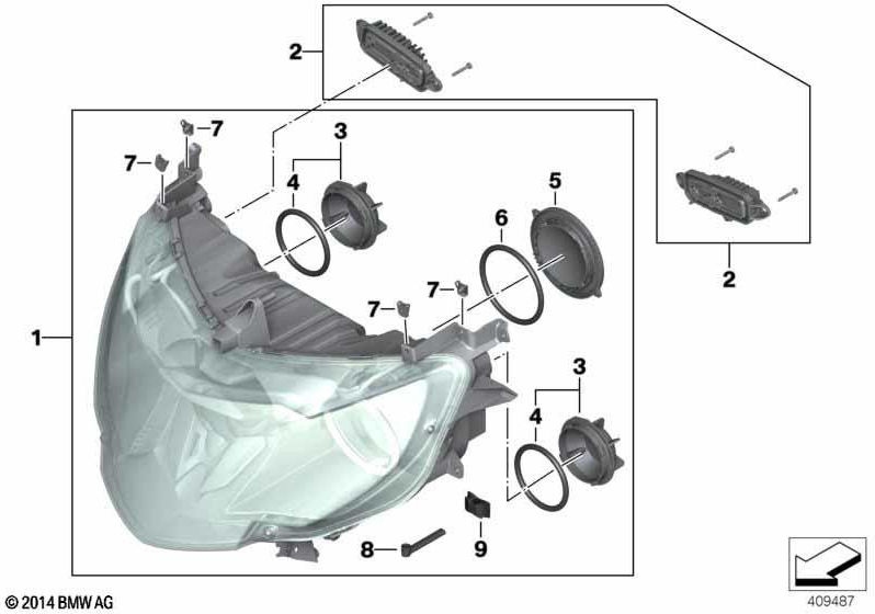 BMW本物のアクティブキセノンヘッドライト（63128554172）| 63128554172