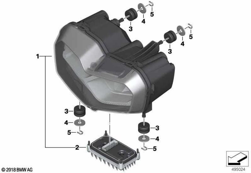 BMW本物のLEDヘッドライト（63128557221）| 63128557221