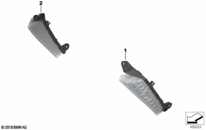 BMW左前面の本物のLEDフラッシュライト（63138566845）| 6313856845