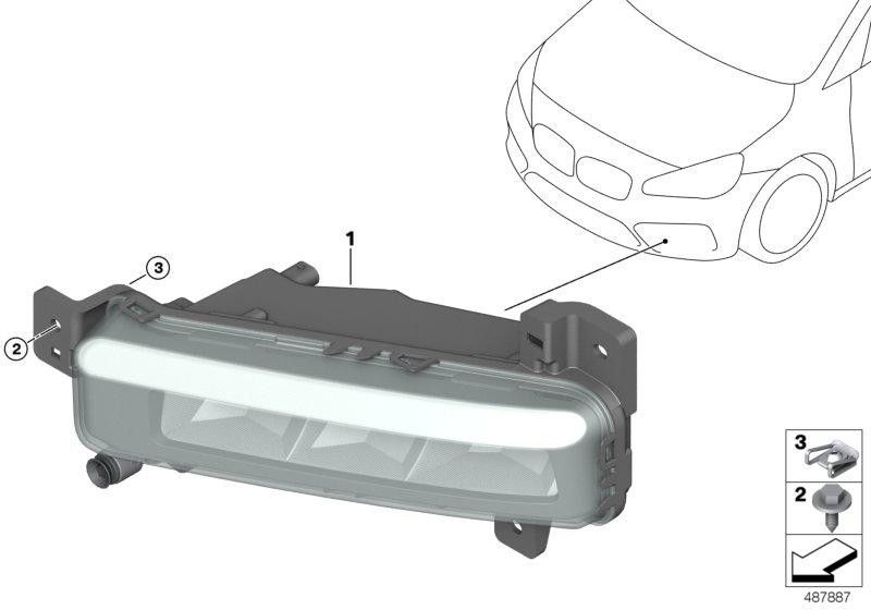 BMW純正フォグライトLED左M（63178089525）| 63178089525