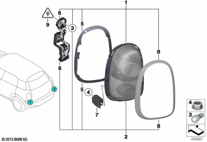 BMW左側の本物のリアライト（63219811761）| 63219811761