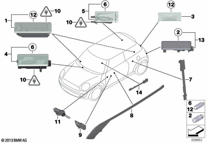 BMW純正LEDモジュールドアオープナー（63316975022）| 63316975022