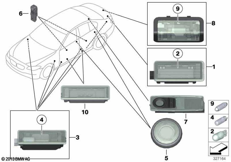 BMW純正LEDモジュール抑制コンパートメント（63316999951）| 6331699951