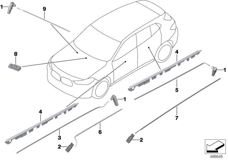 BMW本物のライトガイドインストルメントパネル（63317939311）| 63317939311