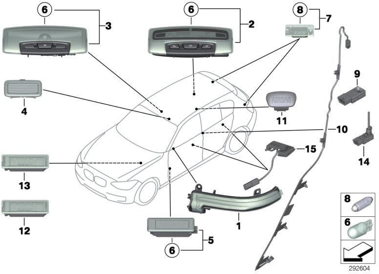 BMW純正インナーランプLED（63317945984）| 63317945984