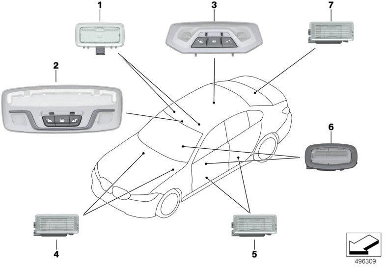 BMW純正インナーランプLED（63319472763）| 63319472763