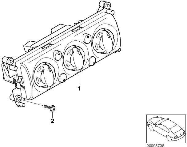 BMW本物のコントロールパネルmini（641111502212）| 64111502212