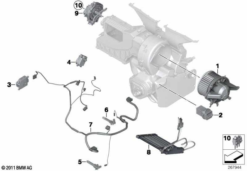 BMW本物のケーブルセット加熱/エアコン（64113422706）| 64113422706
