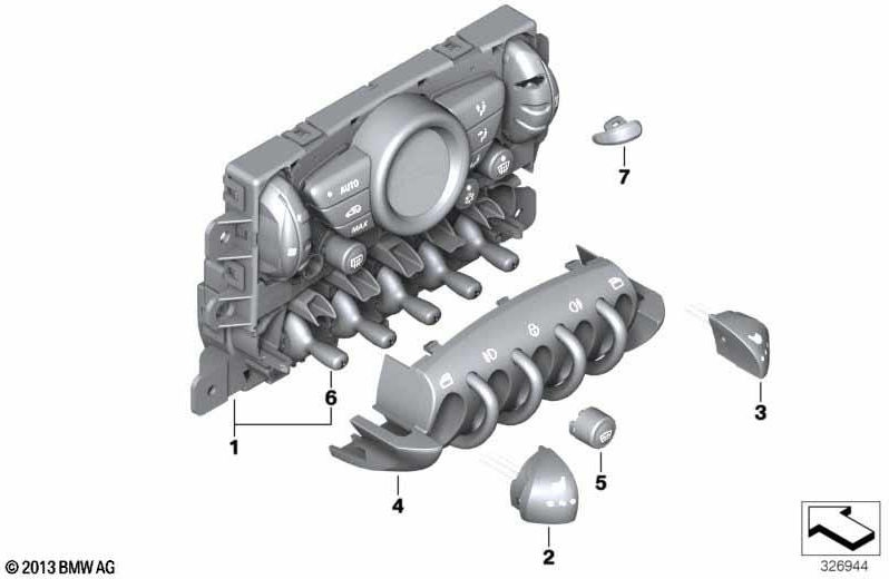 BMW本物のコントロールユニット気候自動AUC（64113455300）| 64113455300