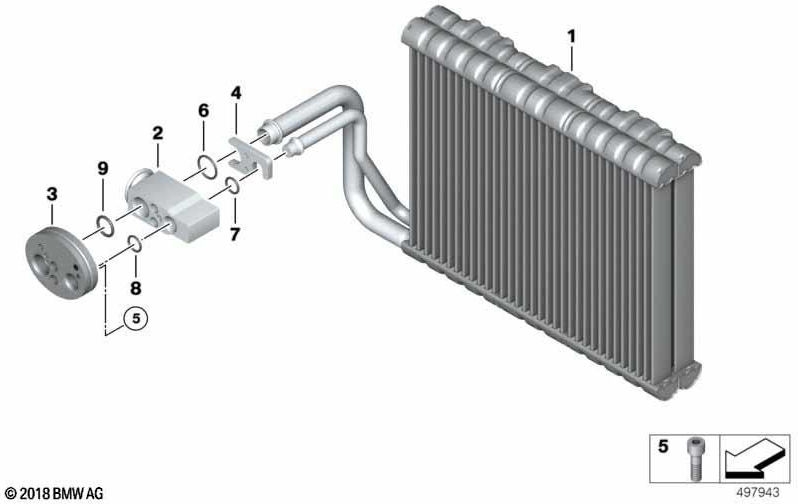 BMW純正メモリ蒸発器（64119383679）| 64119383679
