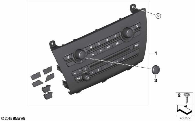 BMW純正担当者セットラジオおよび気候日記（64119388810）| 6411938810