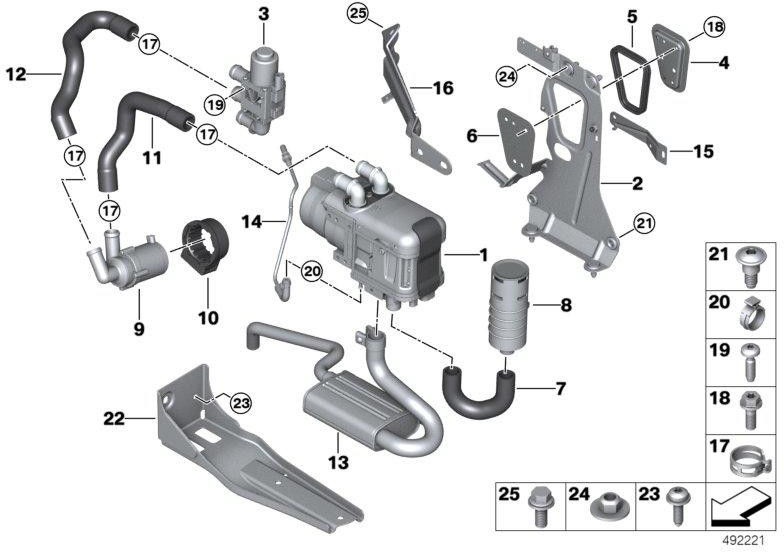 BMW本物の排気ガスパイプサイレンサー（64126835251）| 64126835251