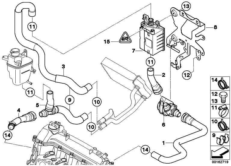 BMW本物のホースモータープレット追加ウォーターポンプミニ（64216922392）| 64216922392