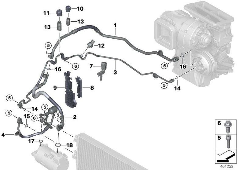 BMW本物の印刷導体コンデンサー部門R134A（64509365377）| 64509365377