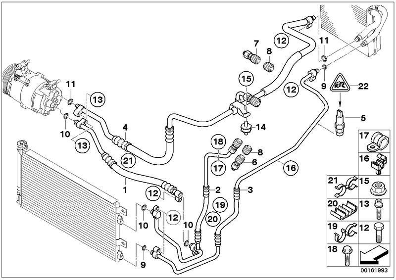 BMW本物の印刷Leauコンプレッサーコンデンサ（64536918601）| 64536918601