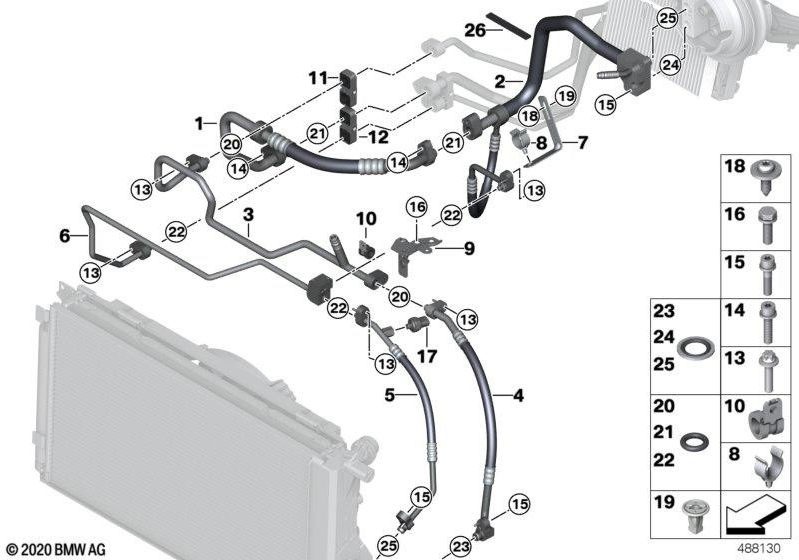 BMW本物の印刷ラインフロント（64539291278）| 64539291278
