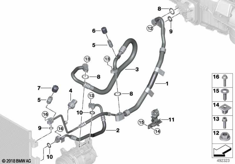 BMW本物の印刷変化コンプレッサーコンデンサ（64539354583）| 64539354583