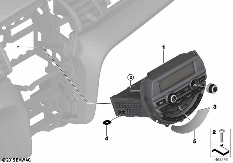 BMW本物のChrome -Cover Radio Mini（65126804679）| 65126804679